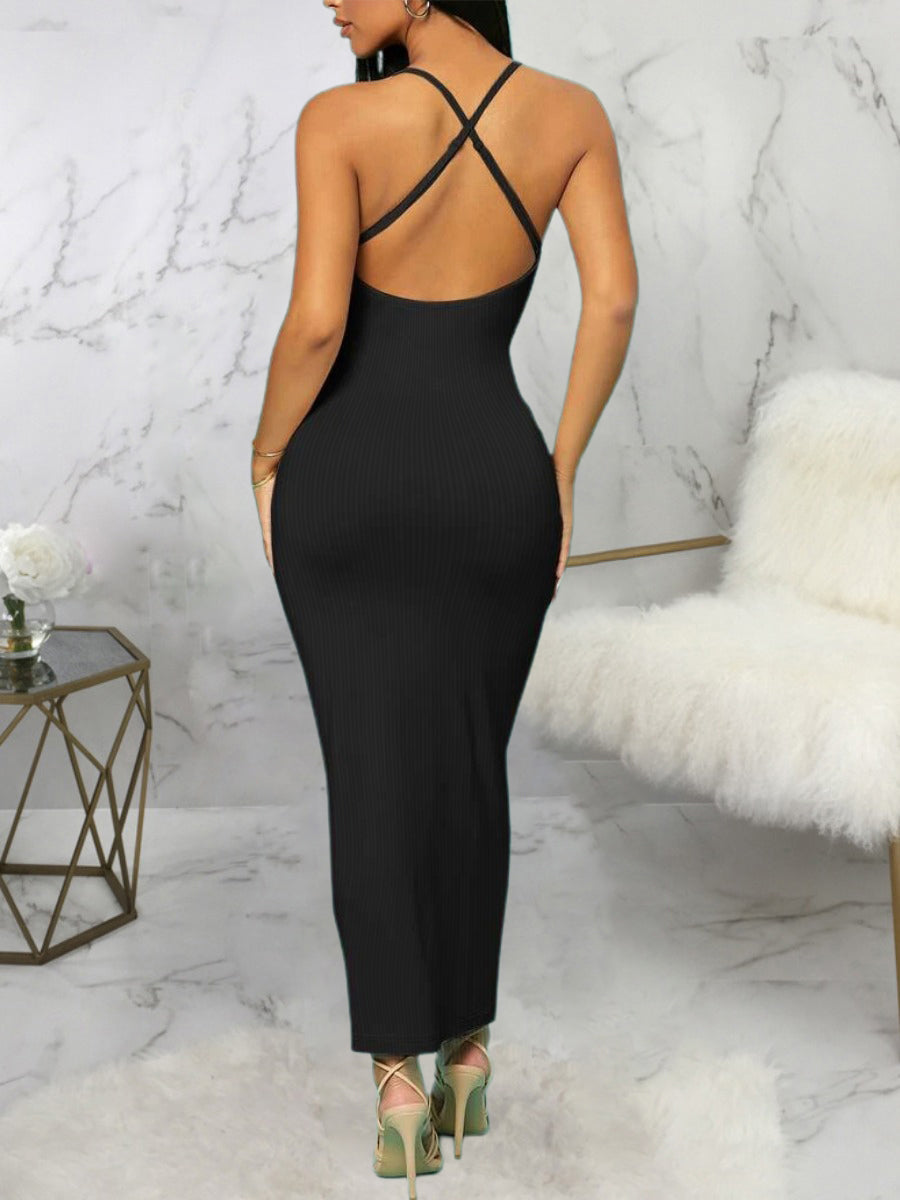 BASICS Halter Neck Backless Bodycon Dress