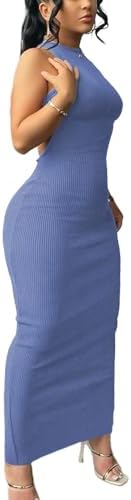 Women Summer Sexy Bodycon Maxi Dress Casual Long Dresses