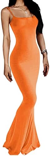 Women's Casual Lounge Slip Long Dress Sexy Sleeveless Backless Bodycon Maxi Dresses 2023 Summer Slim Elegant