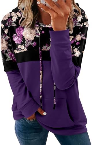 Women's Pullover Hoodies Teen Girls Trendy Fall Fashion Tops Hooded Sweatshirts