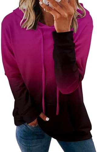 Women's Pullover Hoodies Teen Girls Trendy Fall Fashion Tops Hooded Sweatshirts