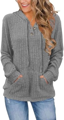 Womens Sweaters Fall Long Sleeve Hoodie Laides Sweatshirts Loose Casual Fashion Clothes S-2XL