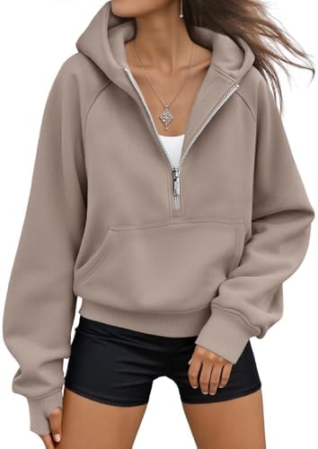 Womens Hoodies Fleece Fall Fashion Outfits Workout Sweatshirts Y2k Winter Zip Up Jackets Oversized Tops Clothes 2025