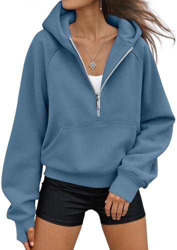 Womens Hoodies Fleece Fall Fashion Outfits Workout Sweatshirts Y2k Winter Zip Up Jackets Oversized Tops Clothes 2025