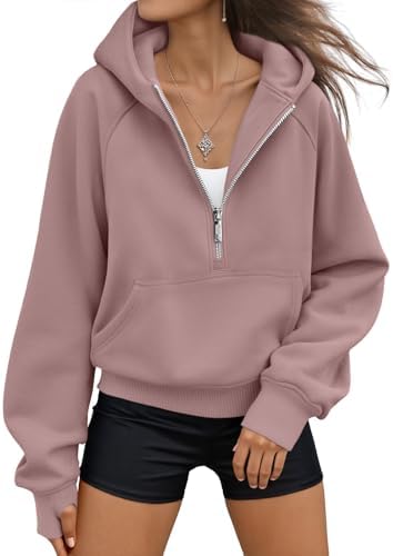 Womens Hoodies Fleece Fall Fashion Outfits Workout Sweatshirts Y2k Winter Zip Up Jackets Oversized Tops Clothes 2025