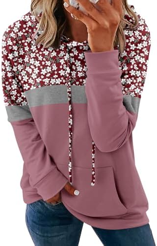 Women's Pullover Hoodies Teen Girls Trendy Fall Fashion Tops Hooded Sweatshirts