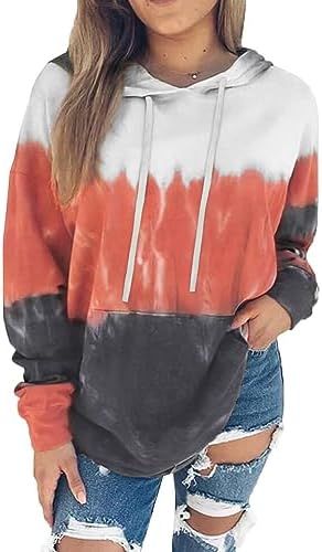 Women's Hoodies Long Sleeve Sweatshirts Drawstring Pullover Tops with Pocket Casual Loose Blouses Tunic