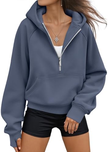 Womens Hoodies Fleece Fall Fashion Outfits Workout Sweatshirts Y2k Winter Zip Up Jackets Oversized Tops Clothes 2025