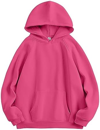 Women Hoodies Oversized Fleece Long Sleeve Comfy Casual Basic Pullover Sweatshirts 2025 Fall Outfits Y2K Clothes