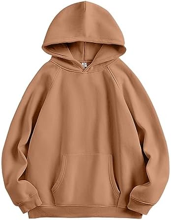 Women Hoodies Oversized Fleece Long Sleeve Comfy Casual Basic Pullover Sweatshirts 2025 Fall Outfits Y2K Clothes