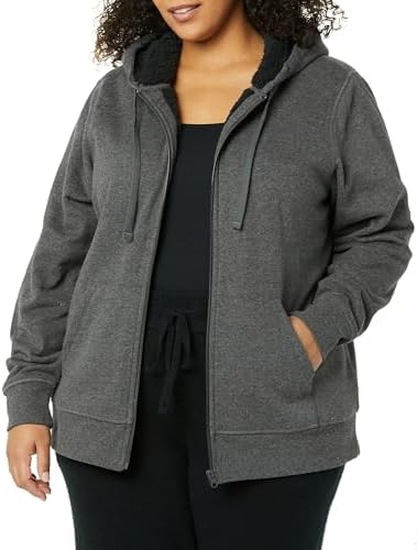 Women's Sherpa-Lined Fleece Full-Zip Hooded Jacket (Available in Plus Size)