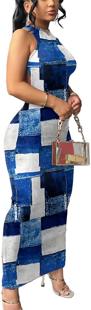 Women Summer Sexy Bodycon Maxi Dress Casual Long Dresses