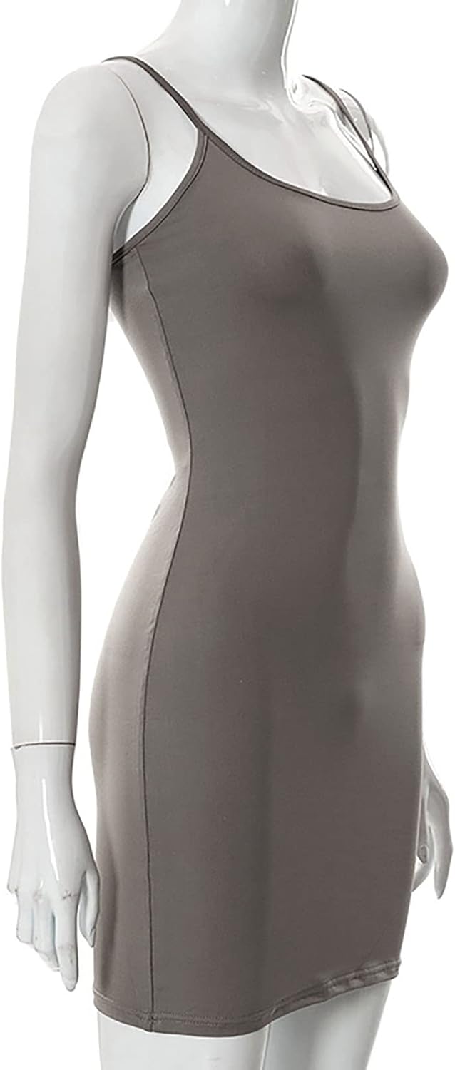 Women's Casual Lounge Slip Long Dress Sexy Sleeveless Backless Bodycon Maxi Dresses 2023 Summer Slim Elegant