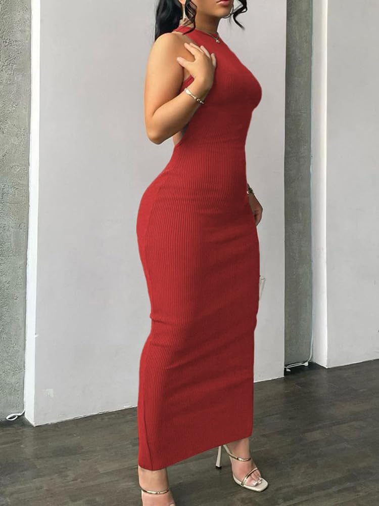 Women Summer Sexy Bodycon Maxi Dress Casual Long Dresses