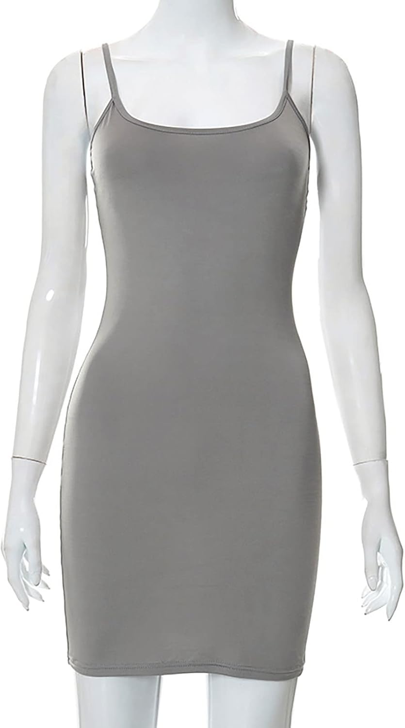 Women's Casual Lounge Slip Long Dress Sexy Sleeveless Backless Bodycon Maxi Dresses 2023 Summer Slim Elegant