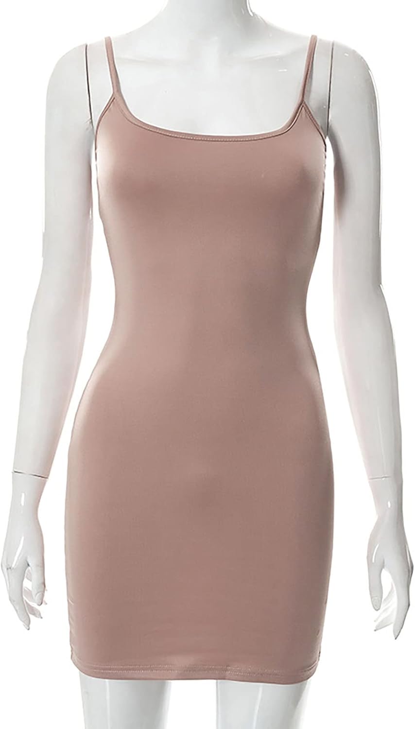 Women's Casual Lounge Slip Long Dress Sexy Sleeveless Backless Bodycon Maxi Dresses 2023 Summer Slim Elegant