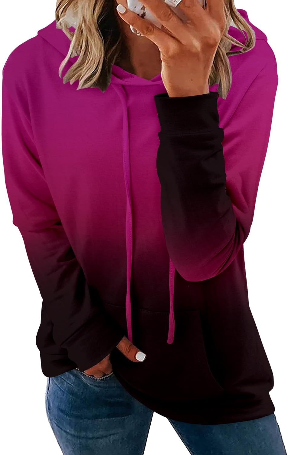 Women's Pullover Hoodies Teen Girls Trendy Fall Fashion Tops Hooded Sweatshirts