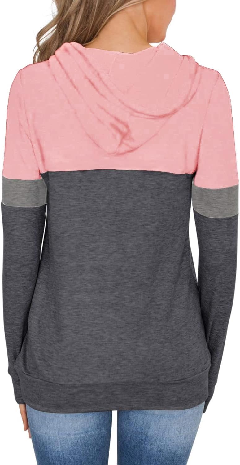 Women’s 2025 Fall Long Sleeve Hoodie Pullover Sweatshirt Lightweight Casual Tops Blouse