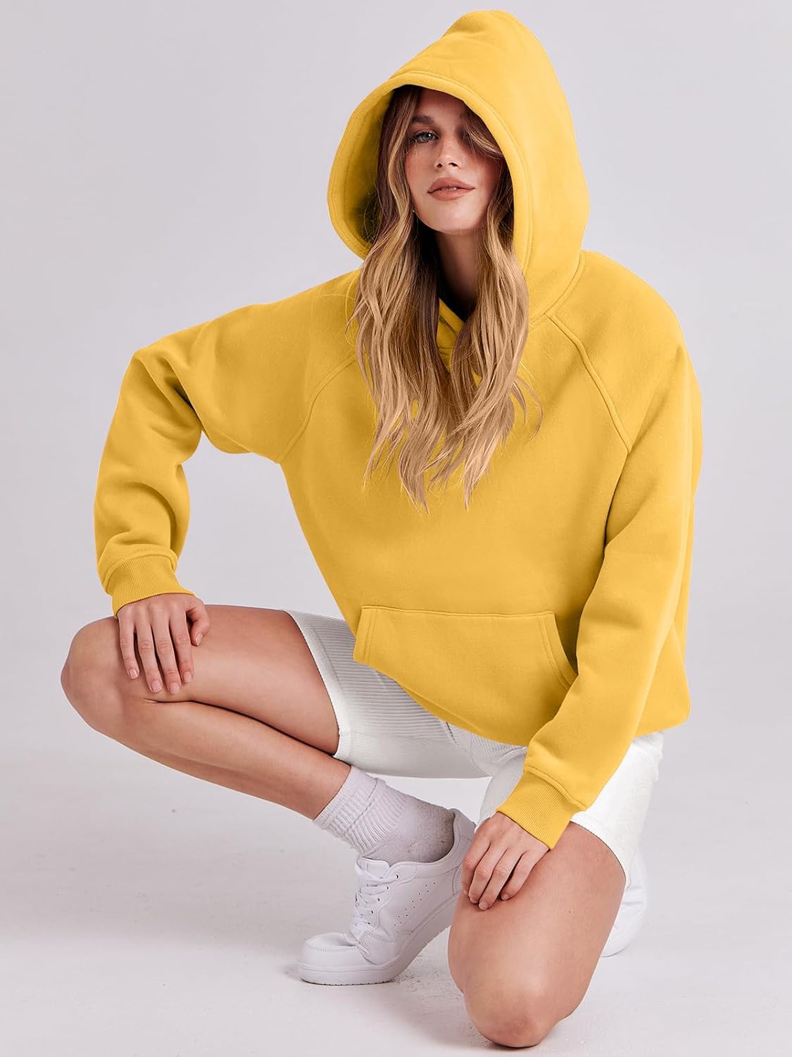 Women Hoodies Oversized Fleece Long Sleeve Comfy Casual Basic Pullover Sweatshirts 2025 Fall Outfits Y2K Clothes