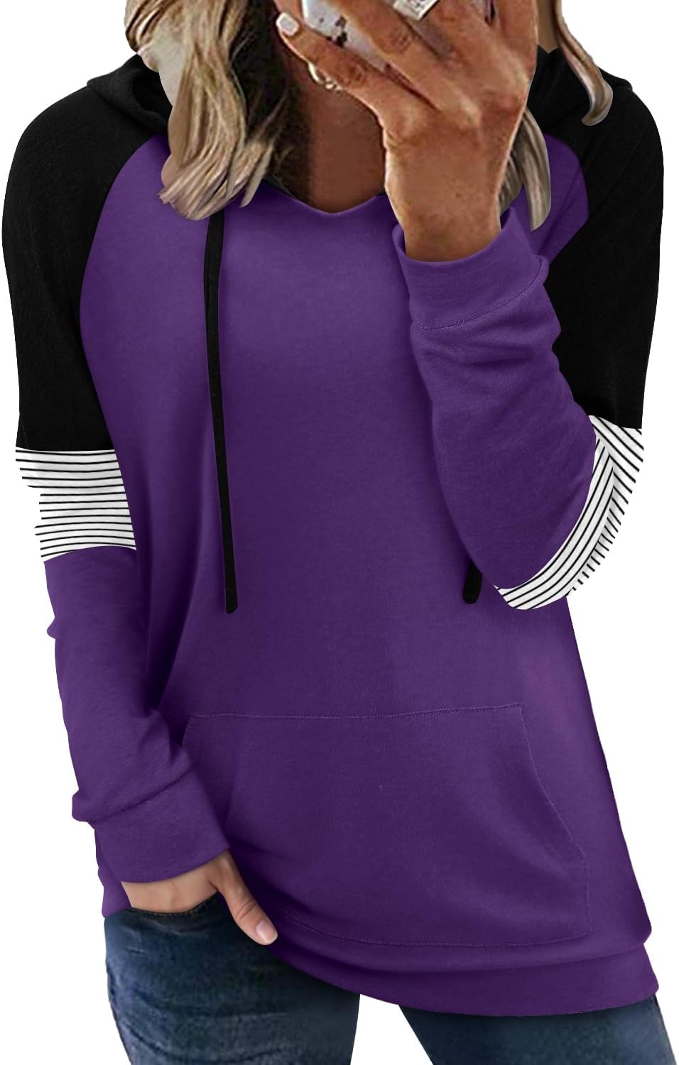 Women's Pullover Hoodies Teen Girls Trendy Fall Fashion Tops Hooded Sweatshirts