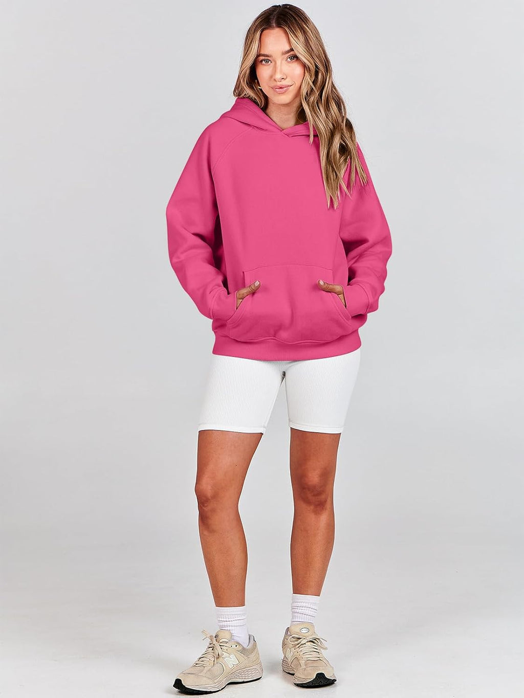 Women Hoodies Oversized Fleece Long Sleeve Comfy Casual Basic Pullover Sweatshirts 2025 Fall Outfits Y2K Clothes