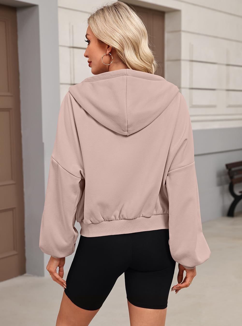 Womens Zip Up Hoodies Oversized Workout Sweatshirts Fall Fashion 2025 Casual Fleece Y2k Jackets Winter Fall Clothes