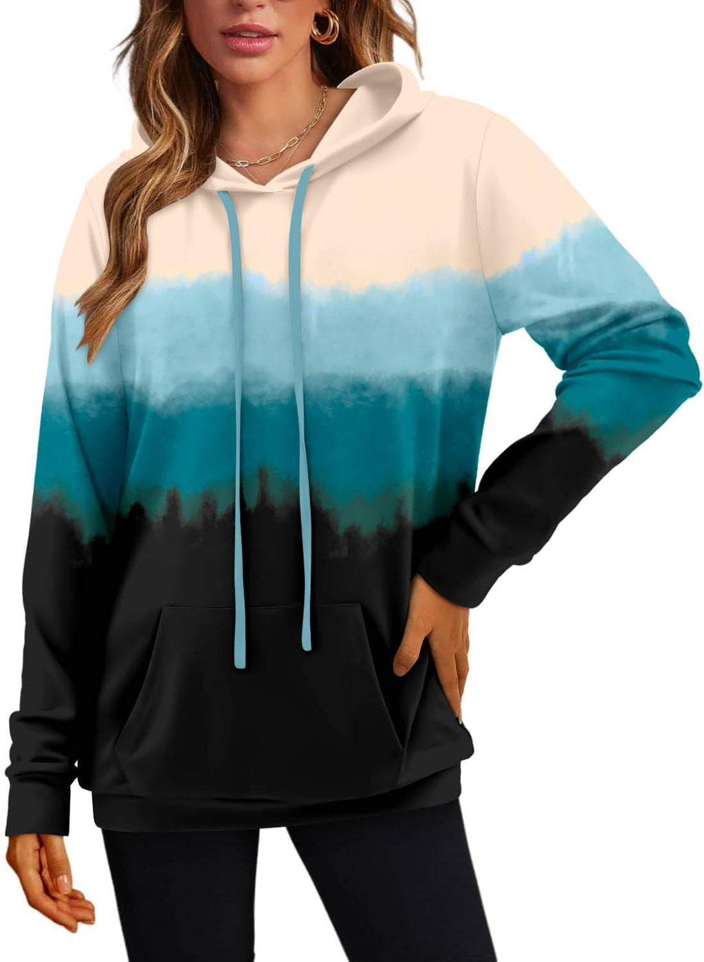 Women's Pullover Hoodies Teen Girls Trendy Fall Fashion Tops Hooded Sweatshirts