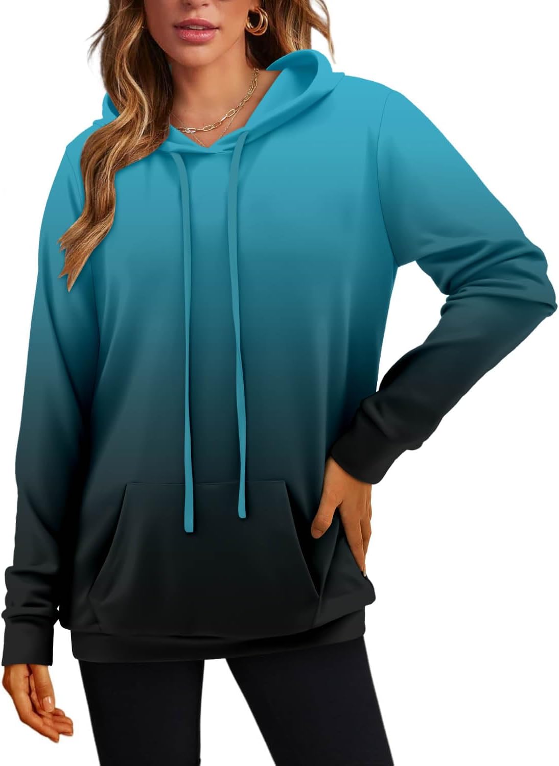 Women's Pullover Hoodies Teen Girls Trendy Fall Fashion Tops Hooded Sweatshirts