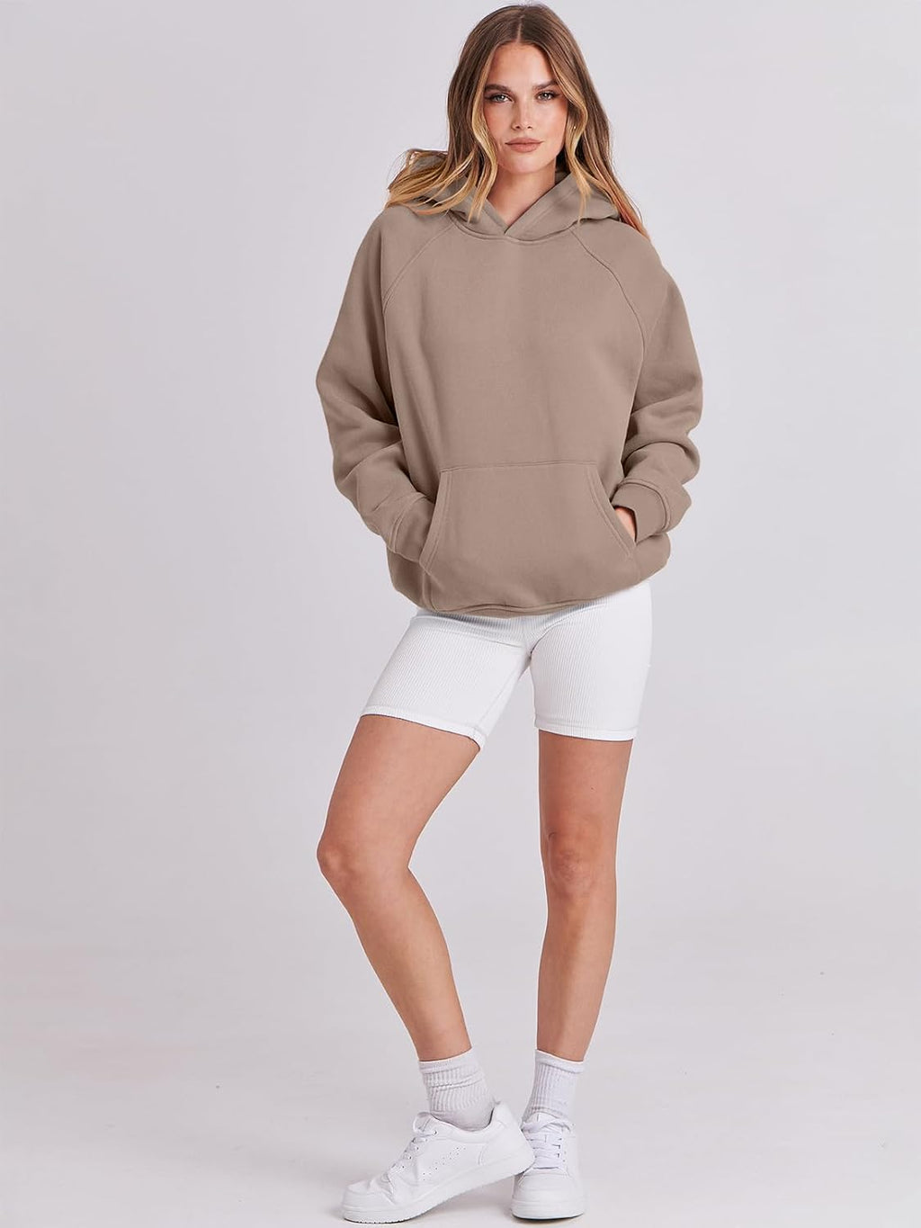 Women Hoodies Oversized Fleece Long Sleeve Comfy Casual Basic Pullover Sweatshirts 2025 Fall Outfits Y2K Clothes