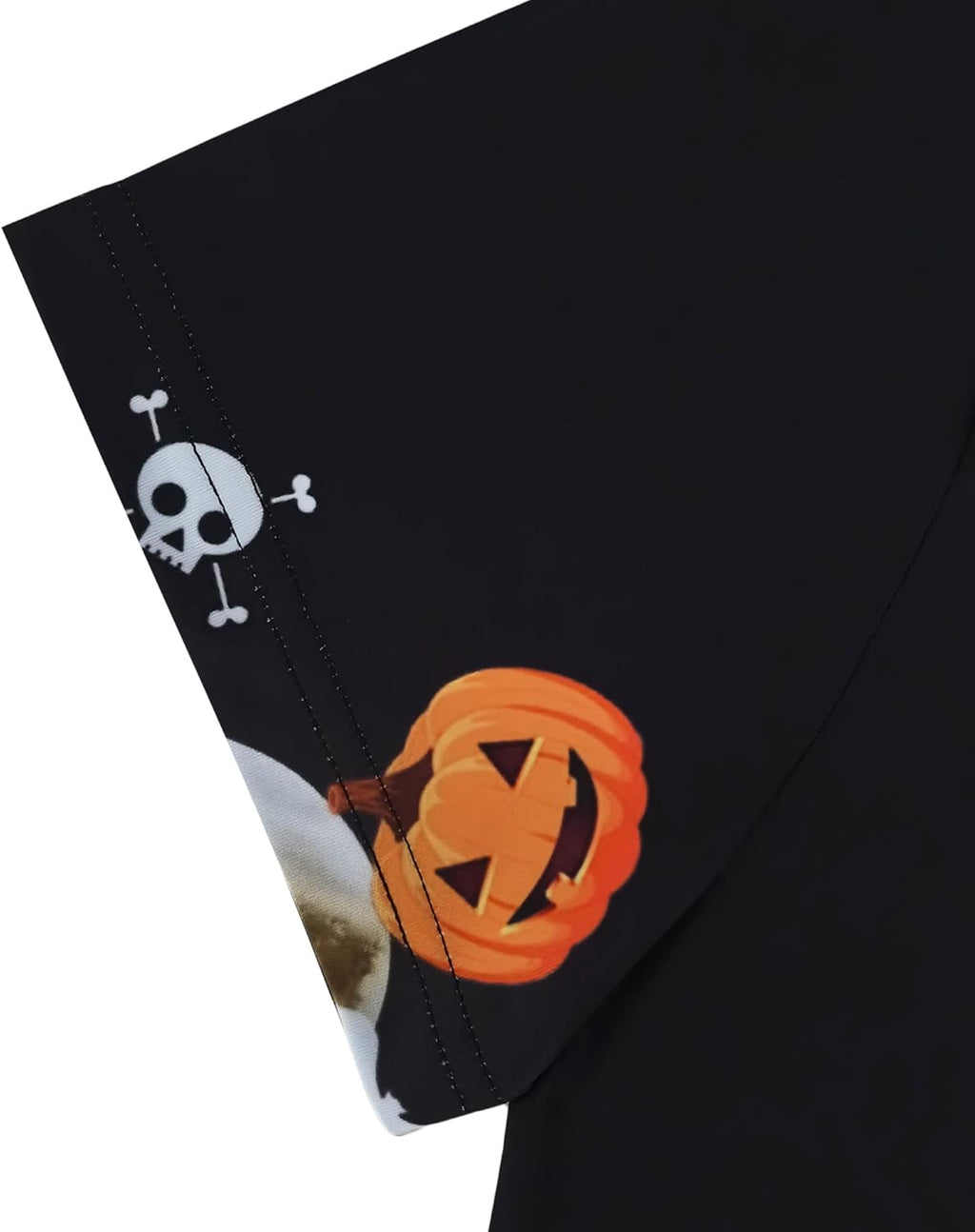 Halloween Shirts for Women: Castle Pumpkin Pattern Halloween Party Short Sleeve Costumes Crewneck T-Shirt