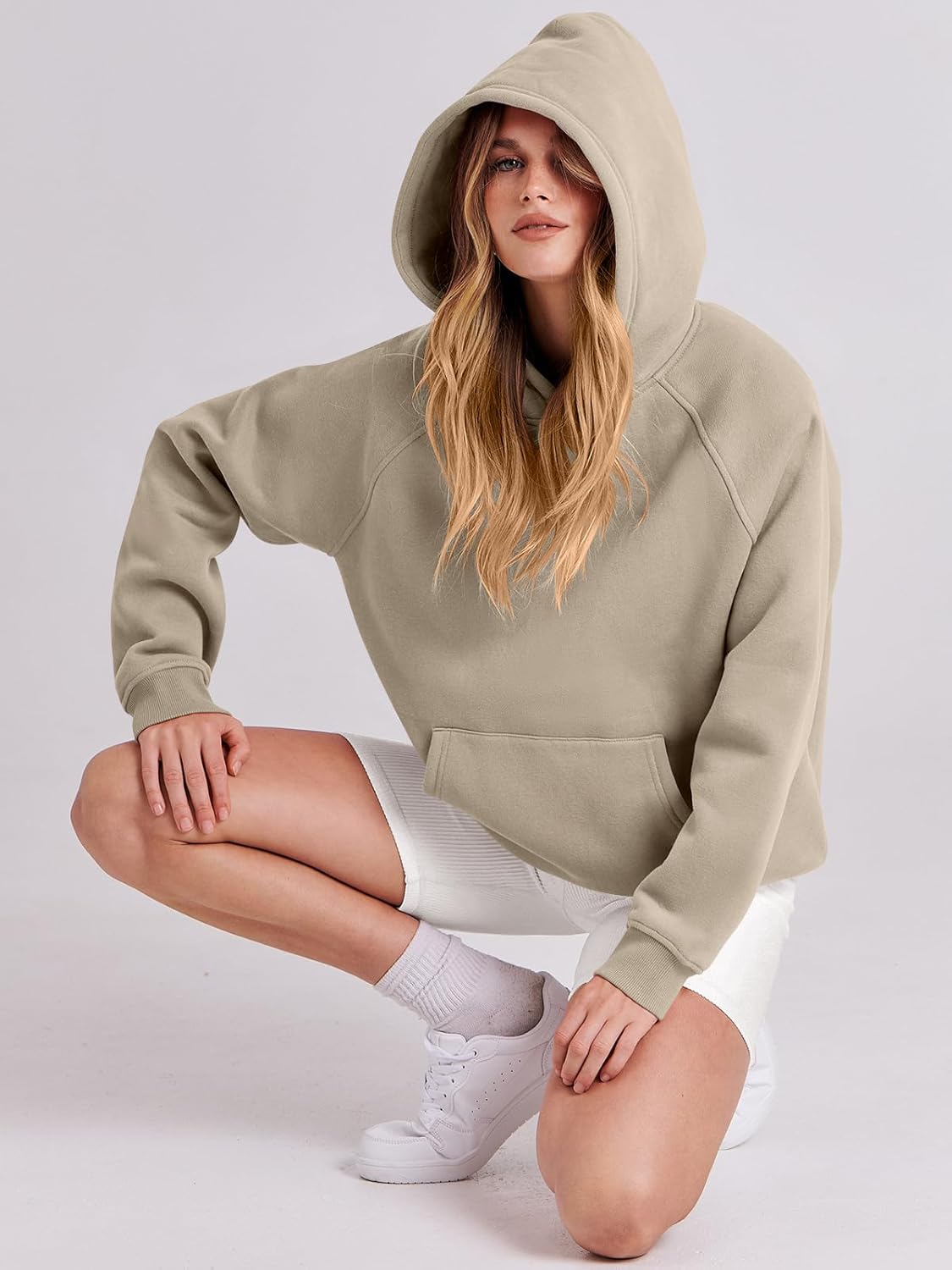 Women Hoodies Oversized Fleece Long Sleeve Comfy Casual Basic Pullover Sweatshirts 2025 Fall Outfits Y2K Clothes