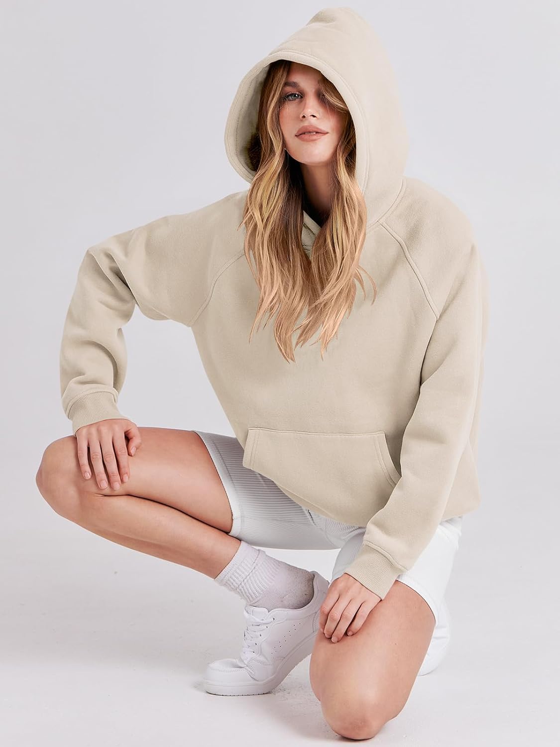 Women Hoodies Oversized Fleece Long Sleeve Comfy Casual Basic Pullover Sweatshirts 2025 Fall Outfits Y2K Clothes