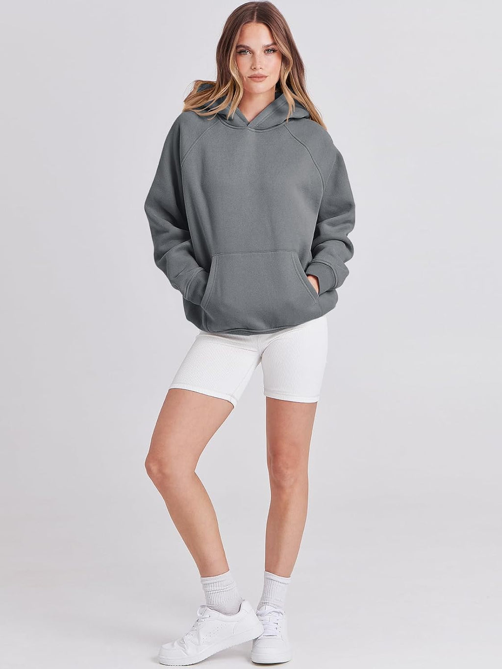 Women Hoodies Oversized Fleece Long Sleeve Comfy Casual Basic Pullover Sweatshirts 2025 Fall Outfits Y2K Clothes