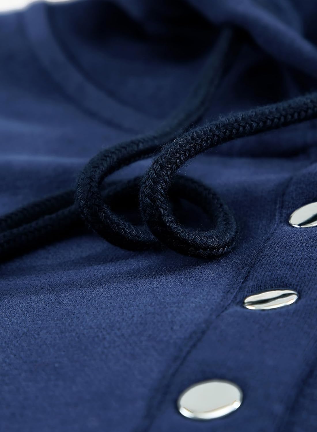 Womens 2025 Hoodies Button Collar Drawstring Hooded Pullover Sweatshirt Casual Long Sleeve Tops Shirts