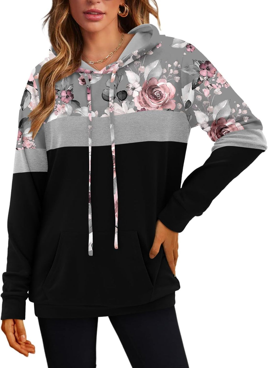 Women's Pullover Hoodies Teen Girls Trendy Fall Fashion Tops Hooded Sweatshirts