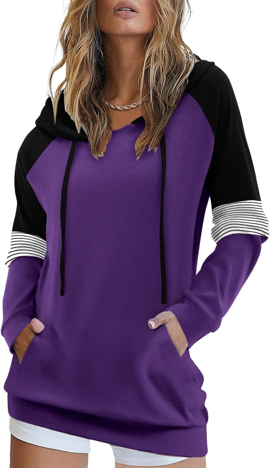 Women's Pullover Hoodies Teen Girls Trendy Fall Fashion Tops Hooded Sweatshirts