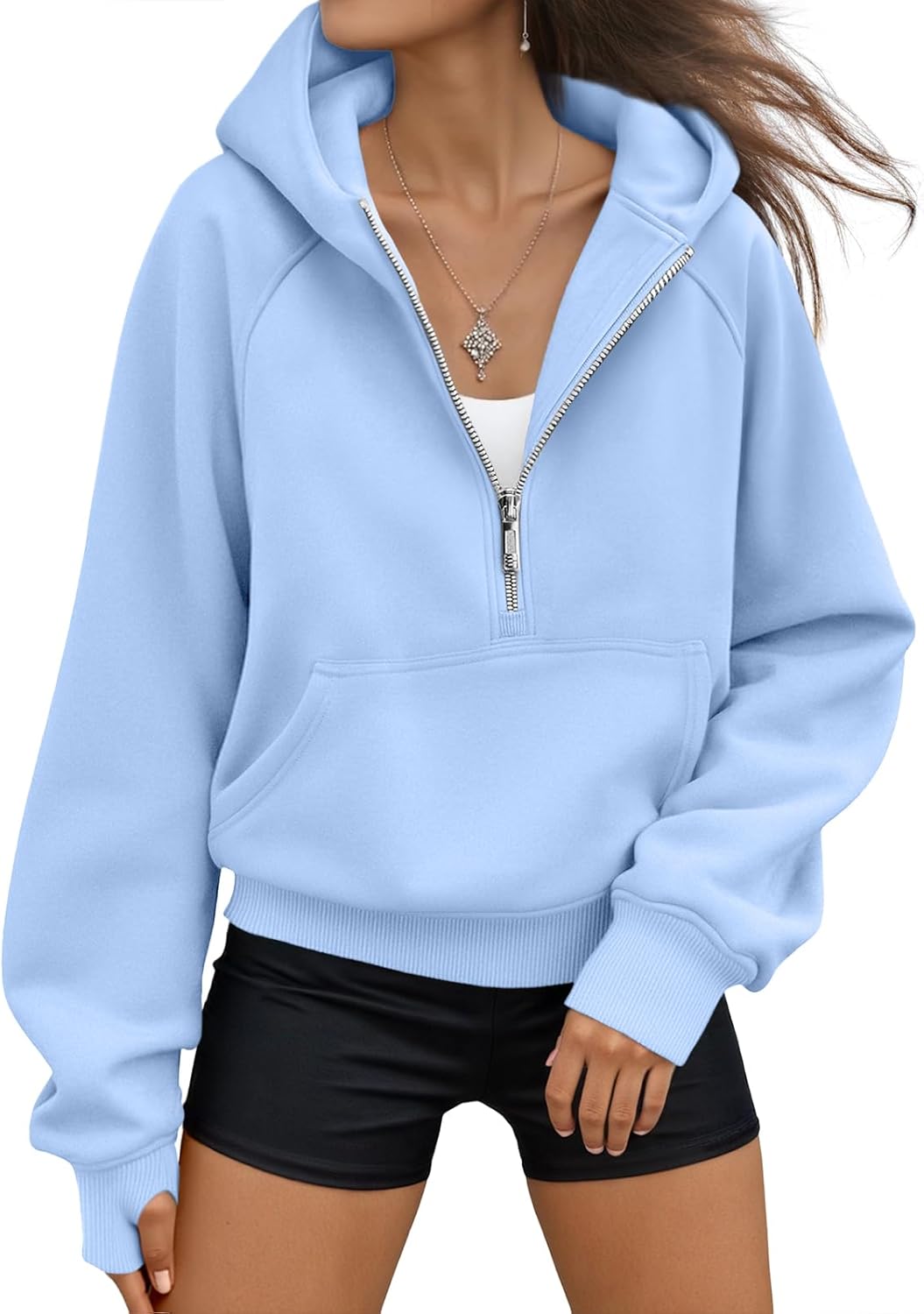 Womens Hoodies Fleece Fall Fashion Outfits Workout Sweatshirts Y2k Winter Zip Up Jackets Oversized Tops Clothes 2025