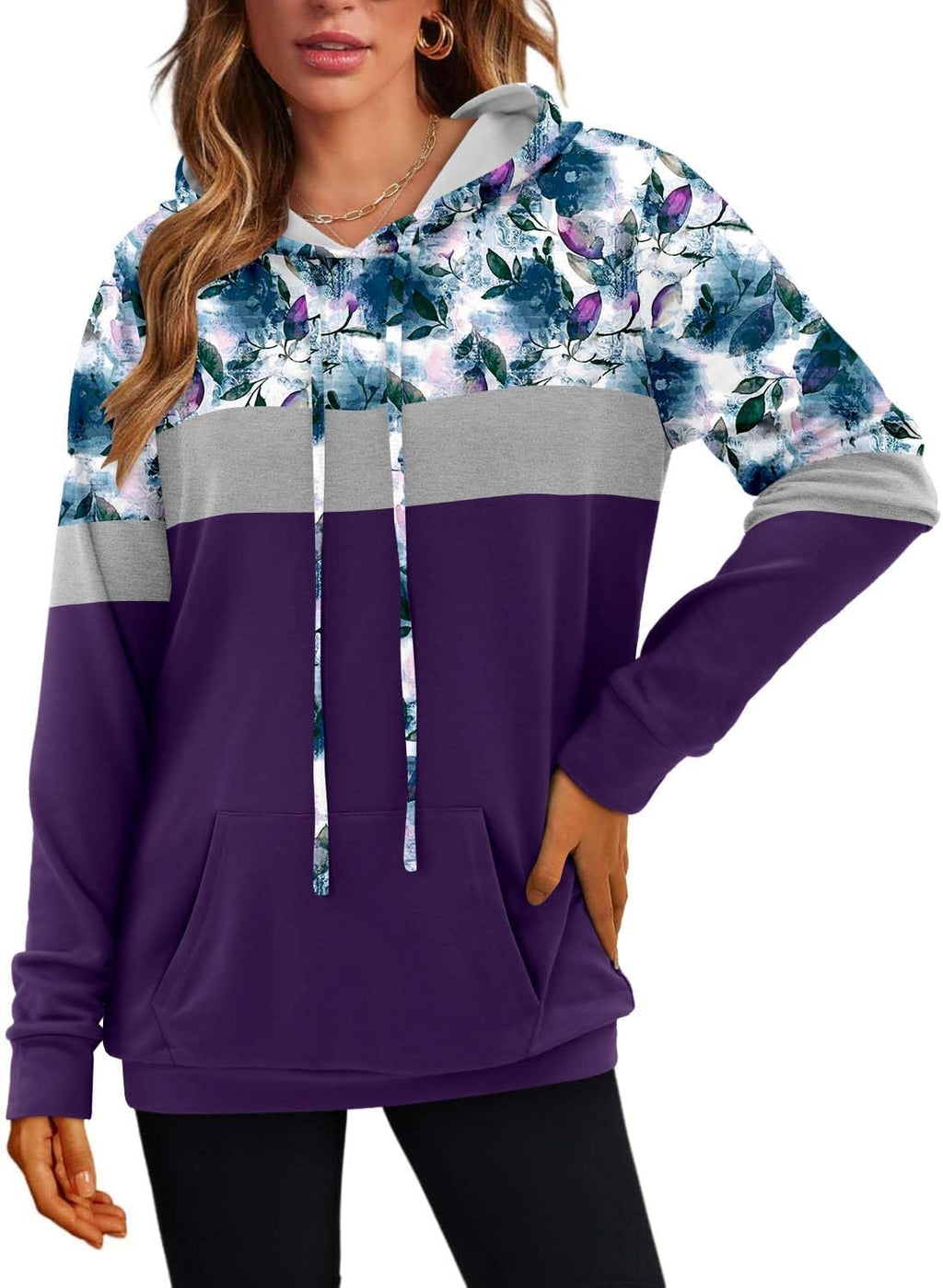 Women's Pullover Hoodies Teen Girls Trendy Fall Fashion Tops Hooded Sweatshirts