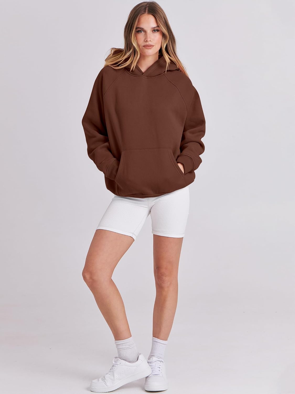 Women Hoodies Oversized Fleece Long Sleeve Comfy Casual Basic Pullover Sweatshirts 2025 Fall Outfits Y2K Clothes