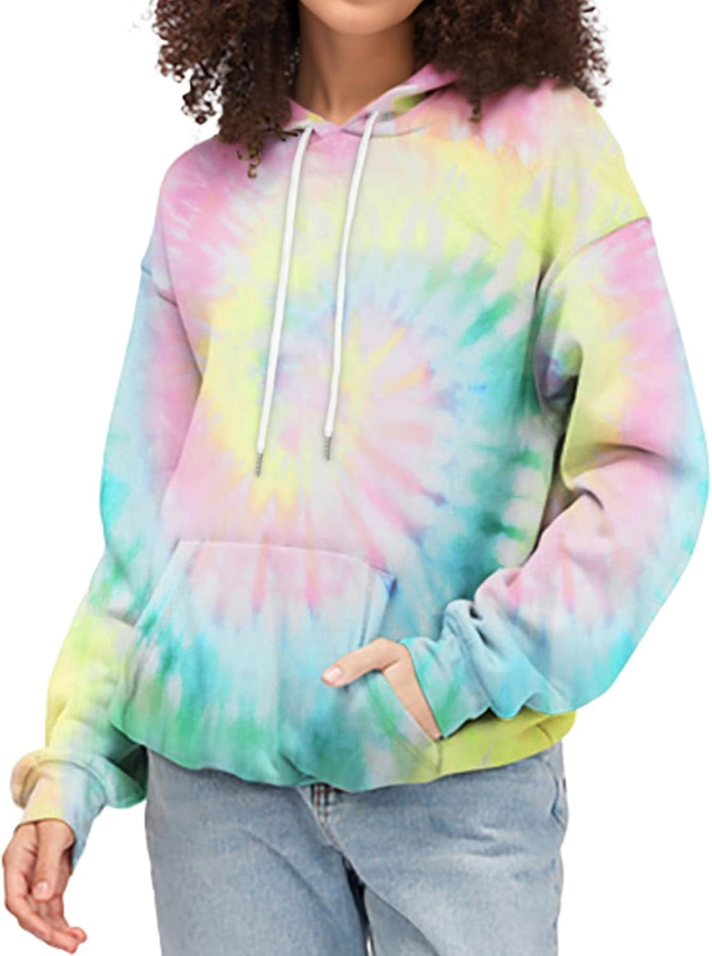 Women's Hoodies Long Sleeve Sweatshirts Drawstring Pullover Tops with Pocket Casual Loose Blouses Tunic