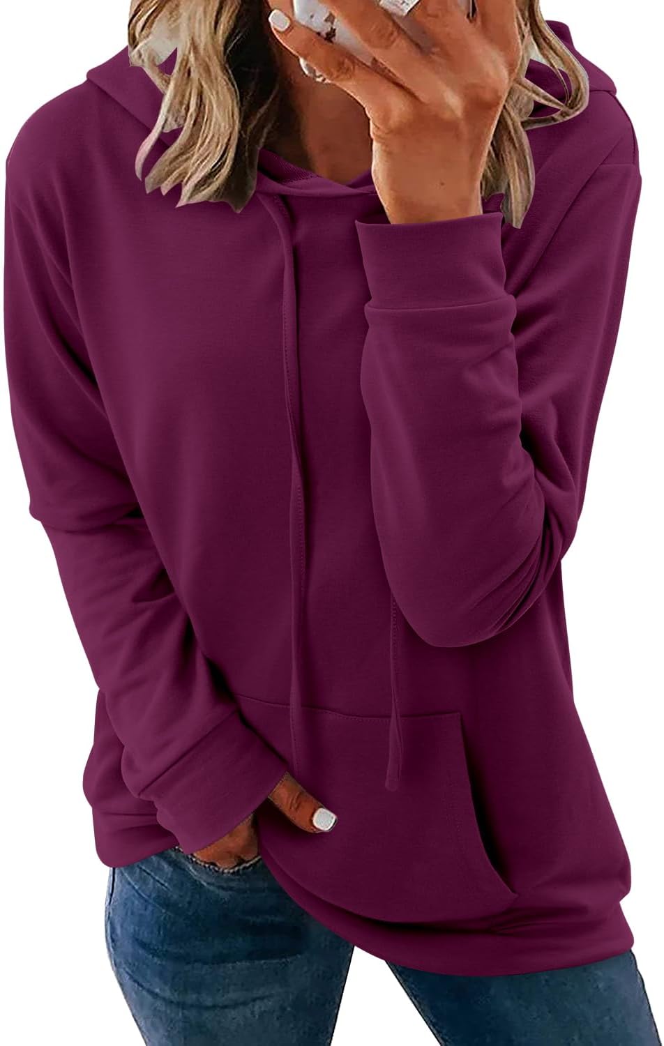 Women's Pullover Hoodies Teen Girls Trendy Fall Fashion Tops Hooded Sweatshirts