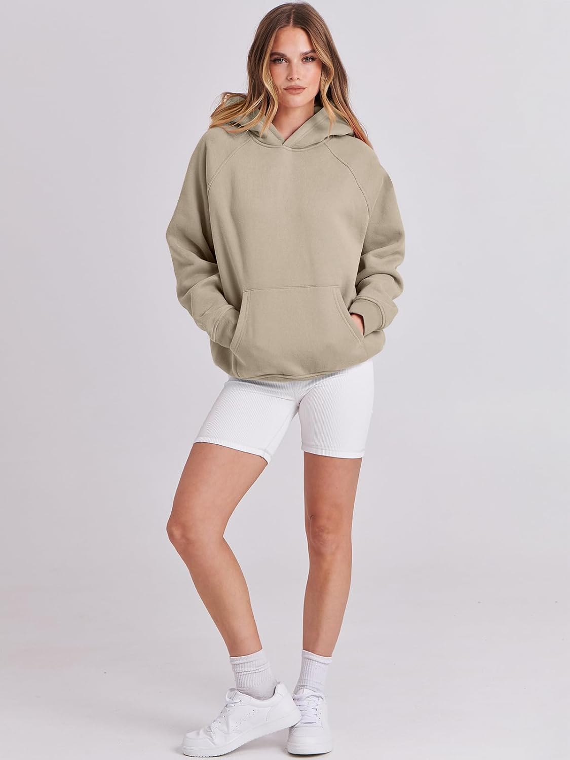 Women Hoodies Oversized Fleece Long Sleeve Comfy Casual Basic Pullover Sweatshirts 2025 Fall Outfits Y2K Clothes