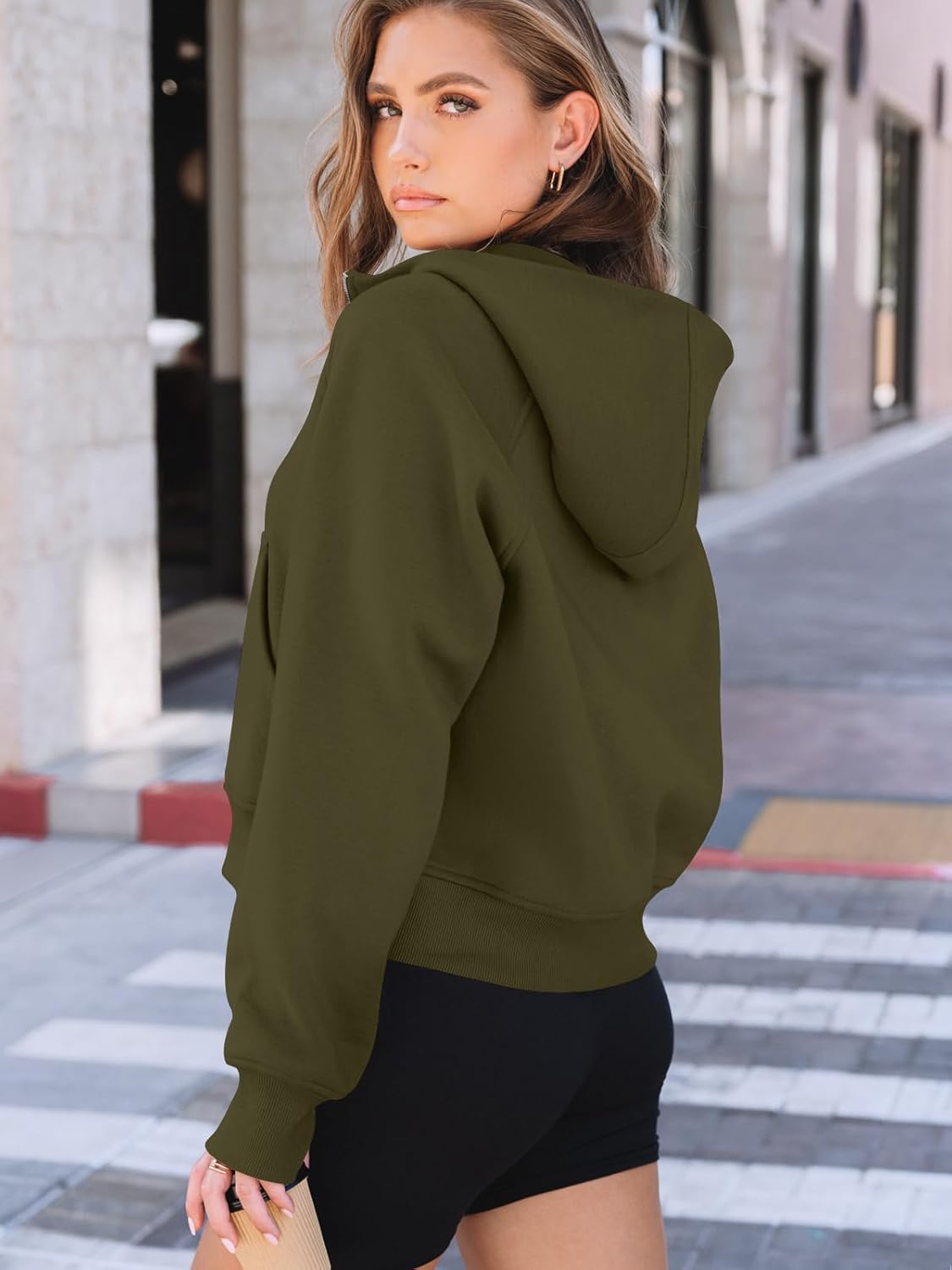 Womens Hoodies Fleece Fall Fashion Outfits Workout Sweatshirts Y2k Winter Zip Up Jackets Oversized Tops Clothes 2025