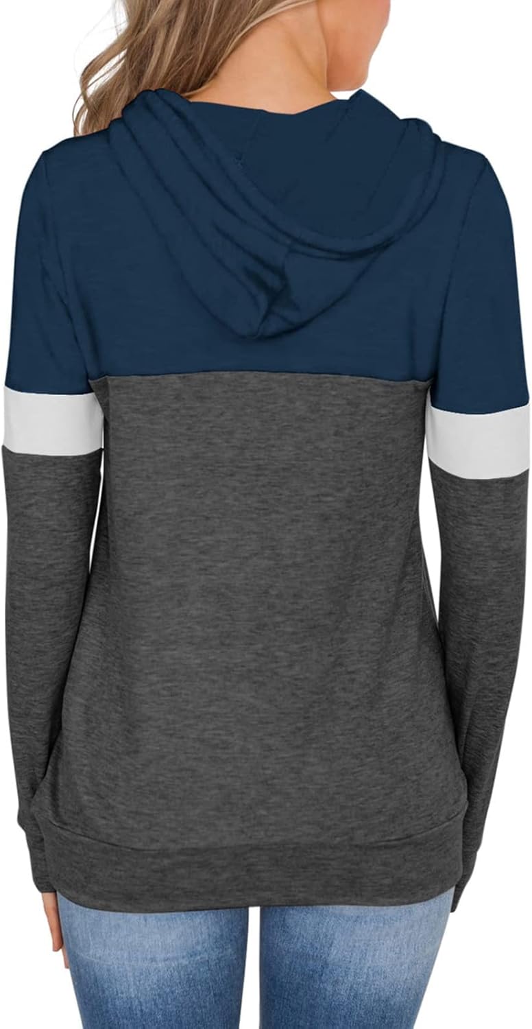 Women’s 2025 Fall Long Sleeve Hoodie Pullover Sweatshirt Lightweight Casual Tops Blouse