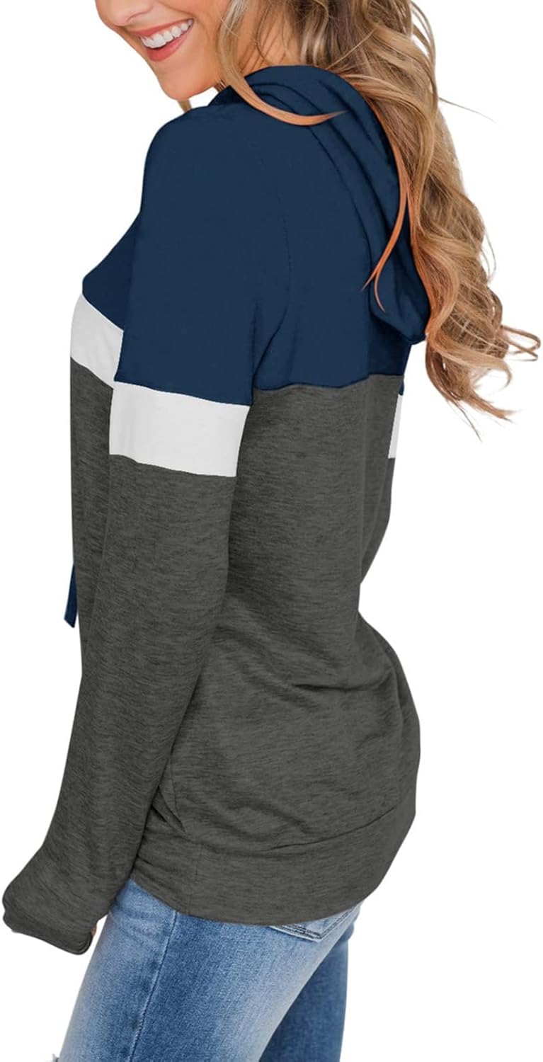 Women’s 2025 Fall Long Sleeve Hoodie Pullover Sweatshirt Lightweight Casual Tops Blouse