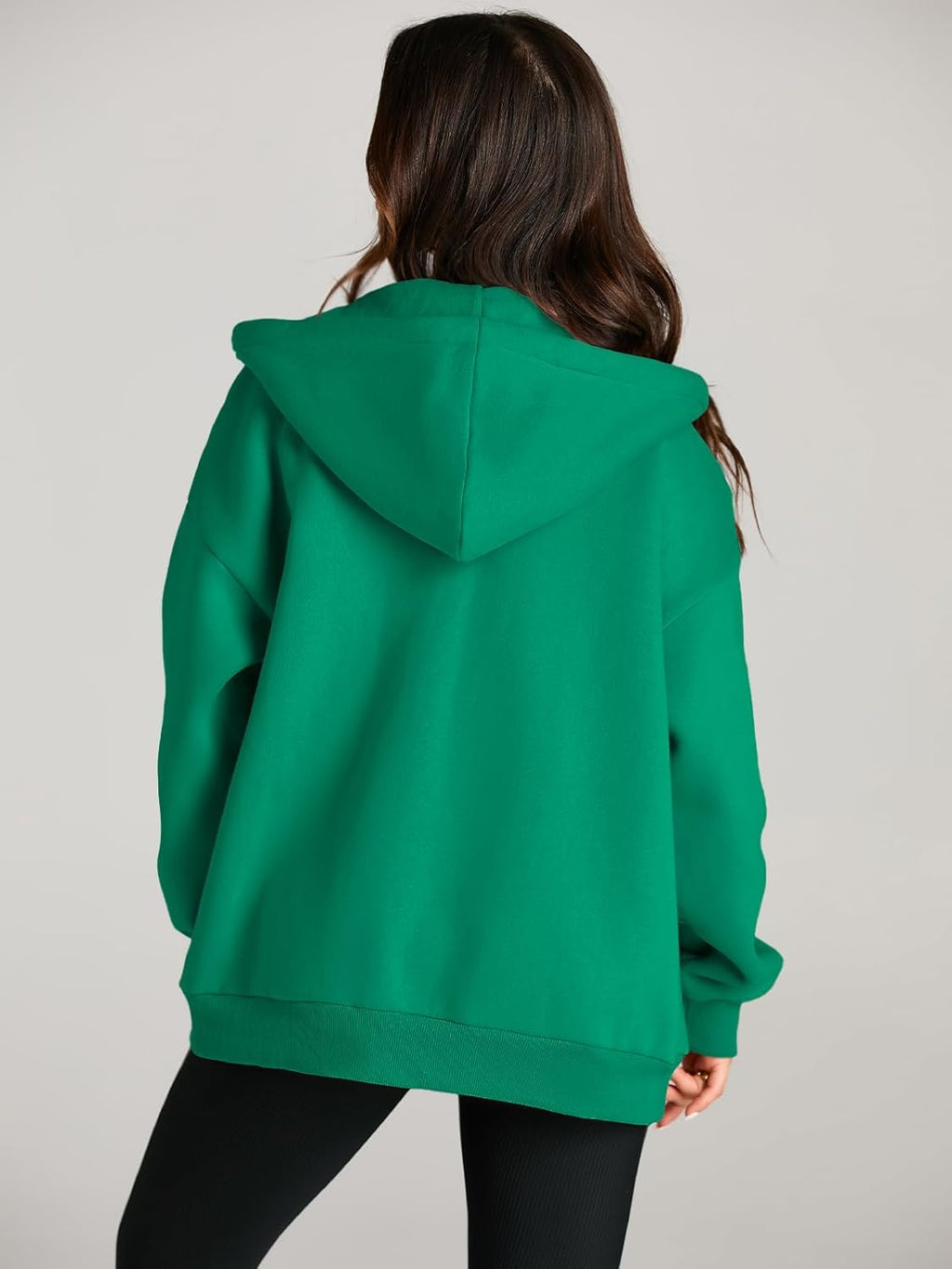Women's Drawstring Zip Up Cute Hoodies Fall Jacket Oversized Casual Sweatshirts with Pocket