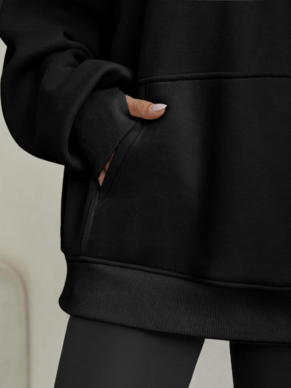 Womens Oversized V Neck Hoodies with Thumb Hole Pullover Sweatshirts Y2k Clothes Fall Fashion Outfits 2025