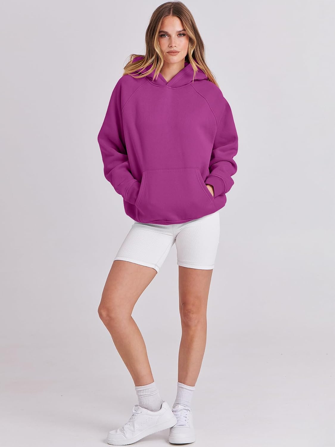 Women Hoodies Oversized Fleece Long Sleeve Comfy Casual Basic Pullover Sweatshirts 2025 Fall Outfits Y2K Clothes