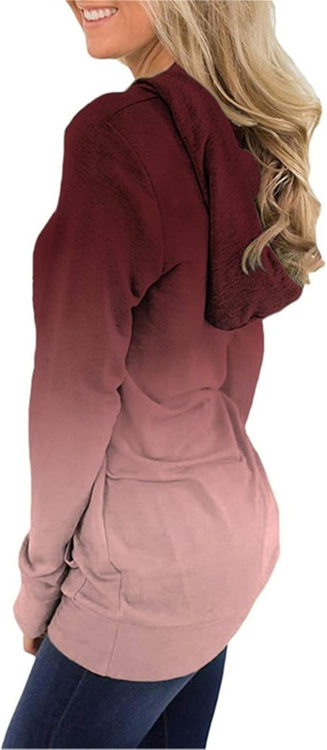 Women's Pullover Hoodies Teen Girls Trendy Fall Fashion Tops Hooded Sweatshirts