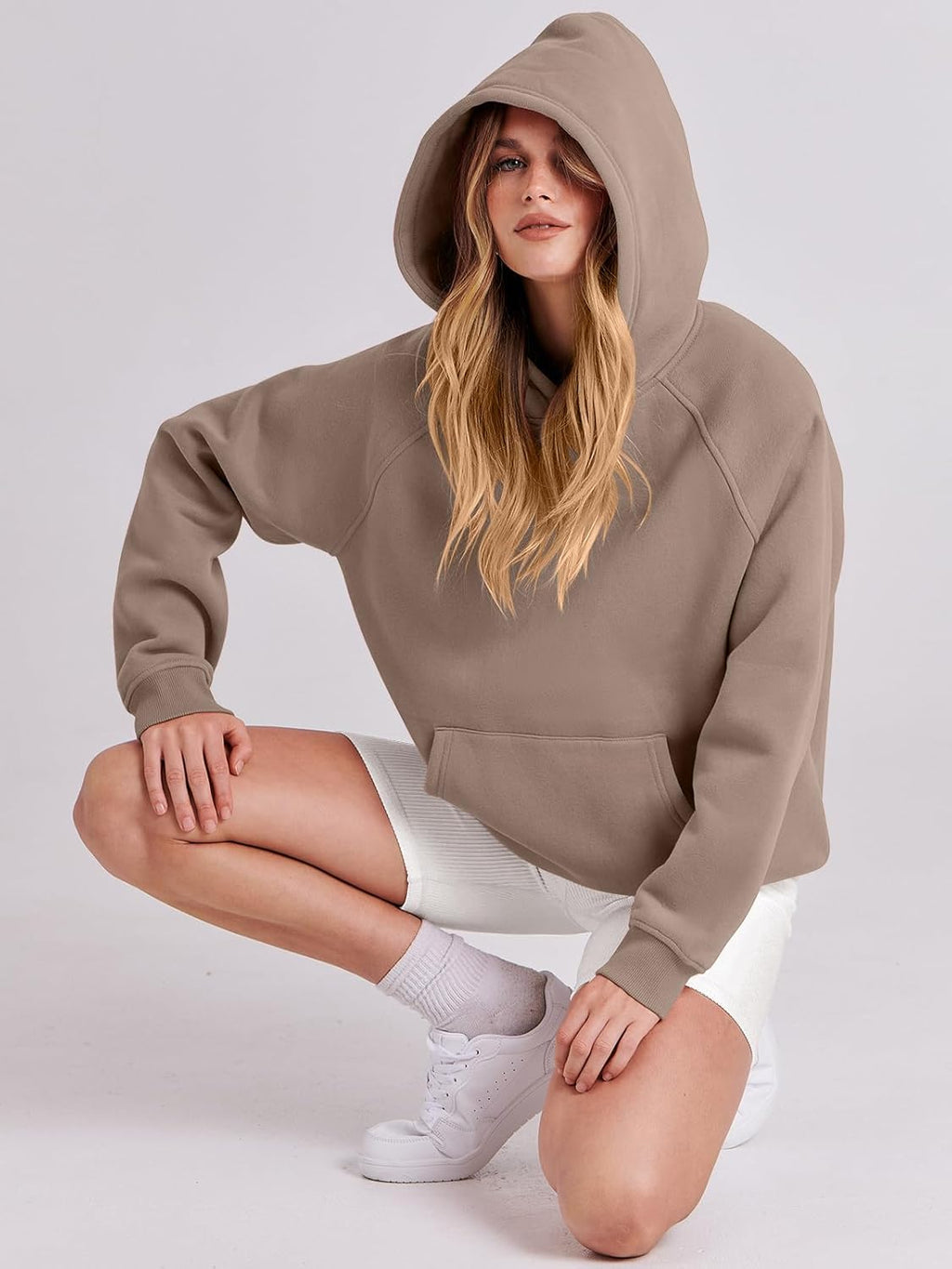 Women Hoodies Oversized Fleece Long Sleeve Comfy Casual Basic Pullover Sweatshirts 2025 Fall Outfits Y2K Clothes